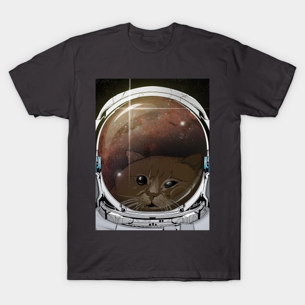 Space Kitty T-Shirt by JoeAzpeytia